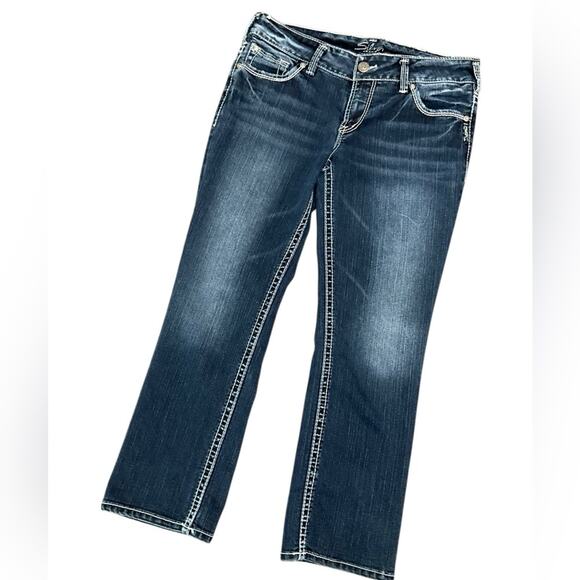 Silver Jeans Women's Suki Capri Jeans Blue Size 29 EUC - Picture 1 of 7